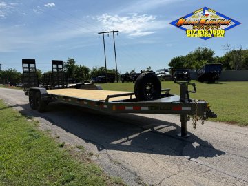 2026 DELCO 83" X 24' EQUIPMENT TRAILER WITH STAND UP RAMPS & SPARE FORD MARSH GRAY 14K-GVWR