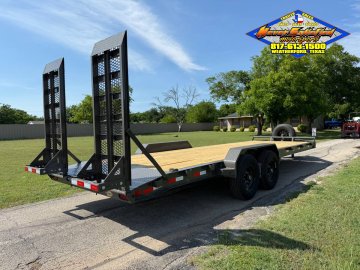 2026 DELCO 83" X 24' EQUIPMENT TRAILER WITH STAND UP RAMPS & SPARE FORD MARSH GRAY 14K-GVWR