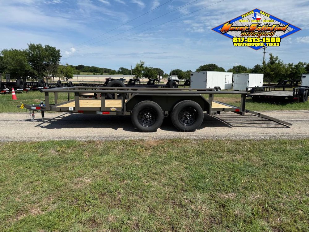 2026 DELCO 83" X 14' TANDEM AXLE UTILITY W/RAMP GATE AND SPARE FORD MARSH GRAY 7K-GVWR
