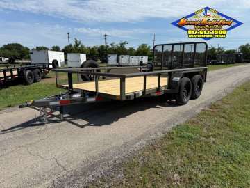 2026 DELCO 83" X 14' TANDEM AXLE UTILITY W/RAMP GATE AND SPARE FORD MARSH GRAY 7K-GVWR