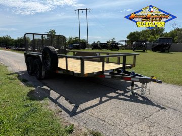 2026 DELCO 83" X 14' TANDEM AXLE UTILITY W/RAMP GATE AND SPARE FORD MARSH GRAY 7K-GVWR