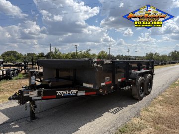 2024 TOP HAT 83" X 14' BUMPER PULL DUMP TRAILER WITH TARP AND RAMPS 14K-GVWR 9700#PLC