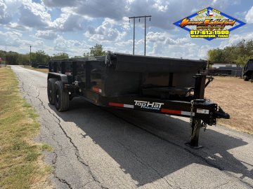 2024 TOP HAT 83" X 14' BUMPER PULL DUMP TRAILER WITH TARP AND RAMPS 14K-GVWR 9700#PLC