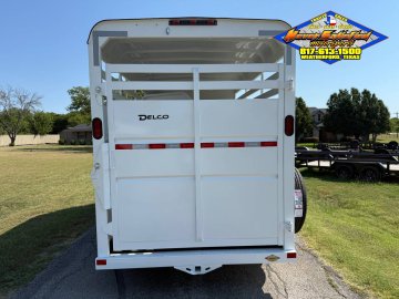 2026 DELCO 6' X 16' 3 HORSE BUMPER PULL TRAILER WITH SPARE, WHITE 12,000 GVWR
