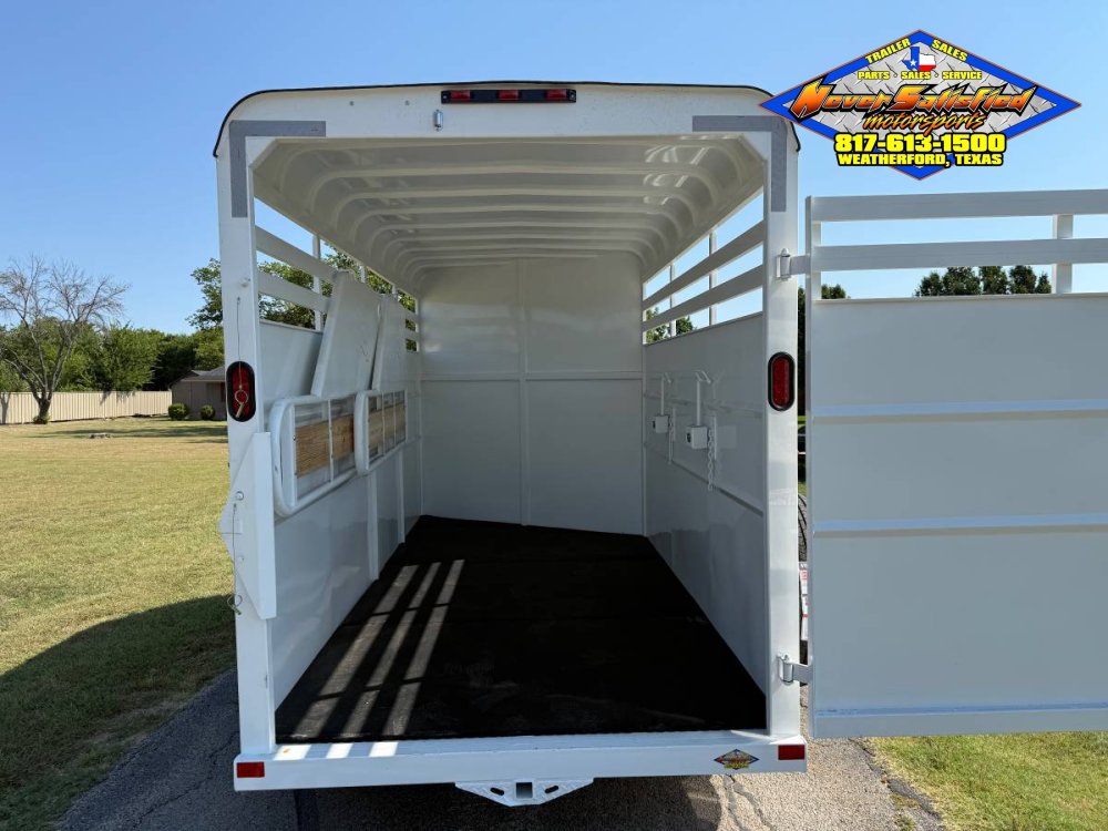 2026 DELCO 6' X 16' 3 HORSE BUMPER PULL TRAILER WITH SPARE, WHITE 12,000 GVWR