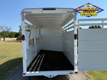 2026 DELCO 6' X 16' 3 HORSE BUMPER PULL TRAILER WITH SPARE, WHITE 12,000 GVWR