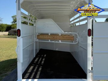 2026 DELCO 6' X 16' 3 HORSE BUMPER PULL TRAILER WITH SPARE, WHITE 12,000 GVWR