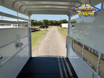 2026 DELCO 6' X 16' 3 HORSE BUMPER PULL TRAILER WITH SPARE, WHITE 12,000 GVWR
