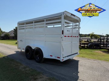 2026 DELCO 6' X 16' 3 HORSE BUMPER PULL TRAILER WITH SPARE, WHITE 12,000 GVWR