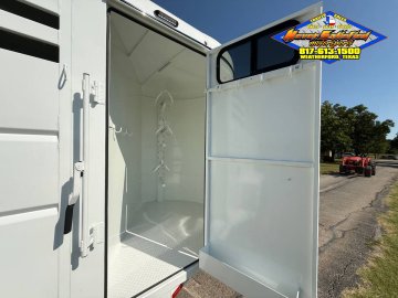2026 DELCO 6' X 16' 3 HORSE BUMPER PULL TRAILER WITH SPARE, WHITE 12,000 GVWR