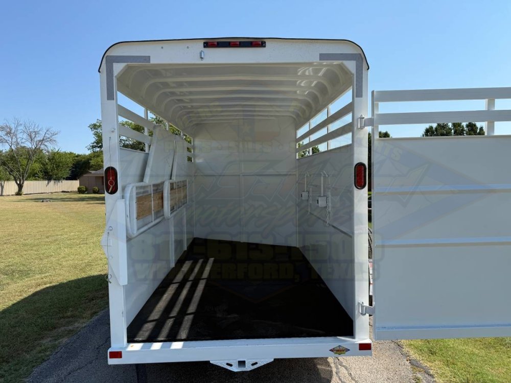 2026 DELCO 6' X 16' 3 HORSE BUMPER PULL TRAILER WITH SPARE, WHITE 12,000 GVWR