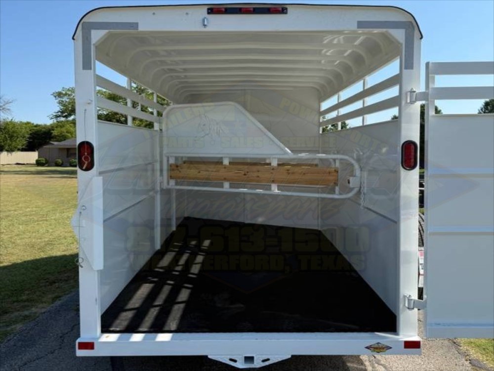 2026 DELCO 6' X 16' 3 HORSE BUMPER PULL TRAILER WITH SPARE, WHITE 12,000 GVWR