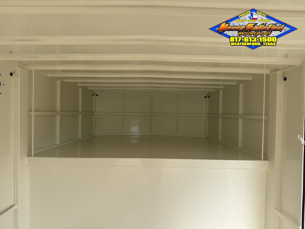 2027 DELCO E224 8' X 24' GOOSENECK ENCLOSED CARGO TRAILER WITH SPRING ASSISTED RAMP GATE AND SPARE 1