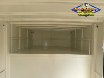 2027 DELCO E224 8' X 24' GOOSENECK ENCLOSED CARGO TRAILER WITH SPRING ASSISTED RAMP GATE AND SPARE 1