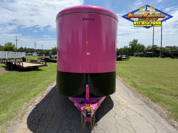 2026 DELCO 6' X 14' 2 HORSE BUMPER PULL TRAILER WITH SPARE, BUBBLEGUM PINK 12,000 GVWR