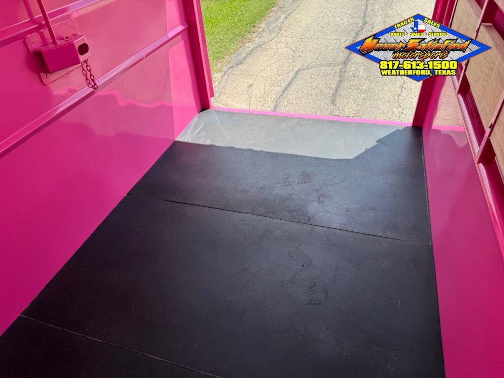 2026 DELCO 6' X 14' 2 HORSE BUMPER PULL TRAILER WITH SPARE, BUBBLEGUM PINK 12,000 GVWR