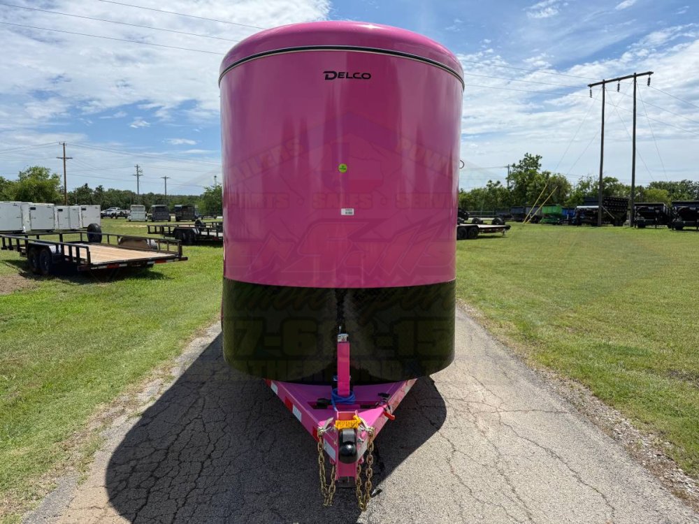 2026 DELCO 6' X 14' 2 HORSE BUMPER PULL TRAILER WITH SPARE, BUBBLEGUM PINK 12,000 GVWR