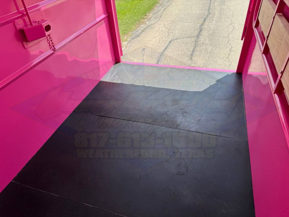 2026 DELCO 6' X 14' 2 HORSE BUMPER PULL TRAILER WITH SPARE, BUBBLEGUM PINK 12,000 GVWR