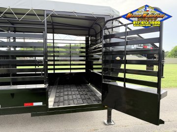 2027 DELCO 6'8" X 32' BAR TOP GOOSENECK CATTLE TRAILER WITH SPARE 21K-GVWR