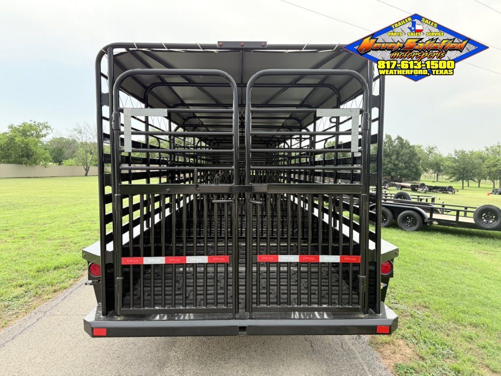 2027 DELCO 6'8" X 32' BAR TOP GOOSENECK CATTLE TRAILER WITH SPARE 21K-GVWR