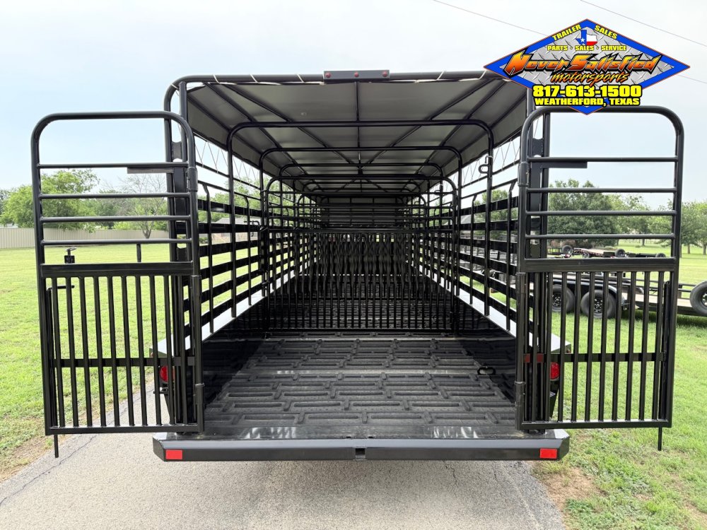 2027 DELCO 6'8" X 32' BAR TOP GOOSENECK CATTLE TRAILER WITH SPARE 21K-GVWR