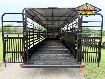 2027 DELCO 6'8" X 32' BAR TOP GOOSENECK CATTLE TRAILER WITH SPARE 21K-GVWR