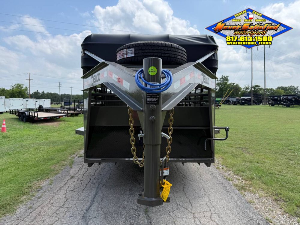 2026 DELCO 6' 8" X 20' BAR TOP GOOSENECK CATTLE STOCK TRAILER 14K-GVWR FORD MARSH GRAY