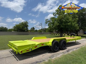 2026 DELCO 83" X 24' EQUIPMENT TRAILER WITH STAND UP RAMPS & SPARE MEAN GREEN 14K-GVWR