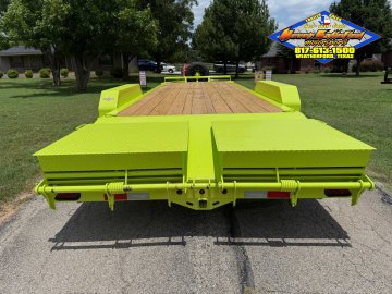 2026 DELCO 83" X 24' EQUIPMENT TRAILER WITH STAND UP RAMPS & SPARE MEAN GREEN 14K-GVWR