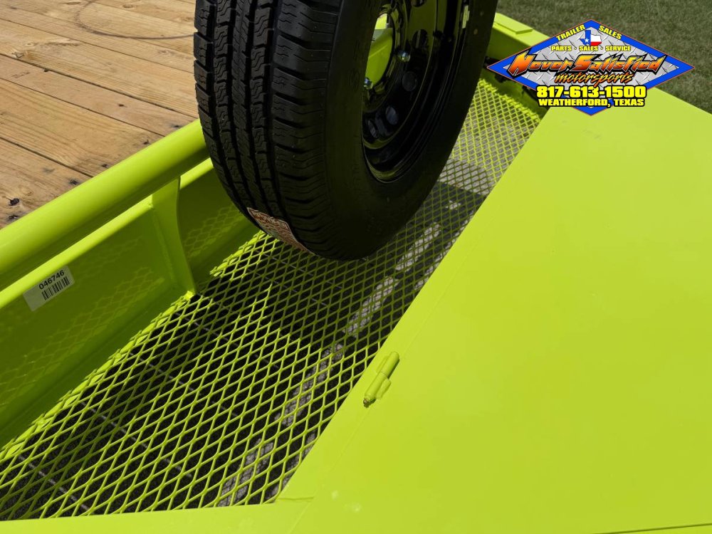 2026 DELCO 83" X 24' EQUIPMENT TRAILER WITH STAND UP RAMPS & SPARE MEAN GREEN 14K-GVWR