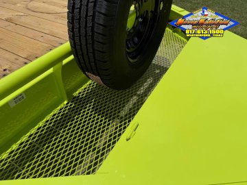 2026 DELCO 83" X 24' EQUIPMENT TRAILER WITH STAND UP RAMPS & SPARE MEAN GREEN 14K-GVWR