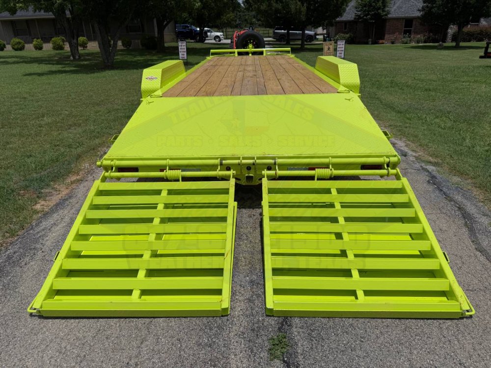 2026 DELCO 83" X 24' EQUIPMENT TRAILER WITH STAND UP RAMPS & SPARE MEAN GREEN 14K-GVWR