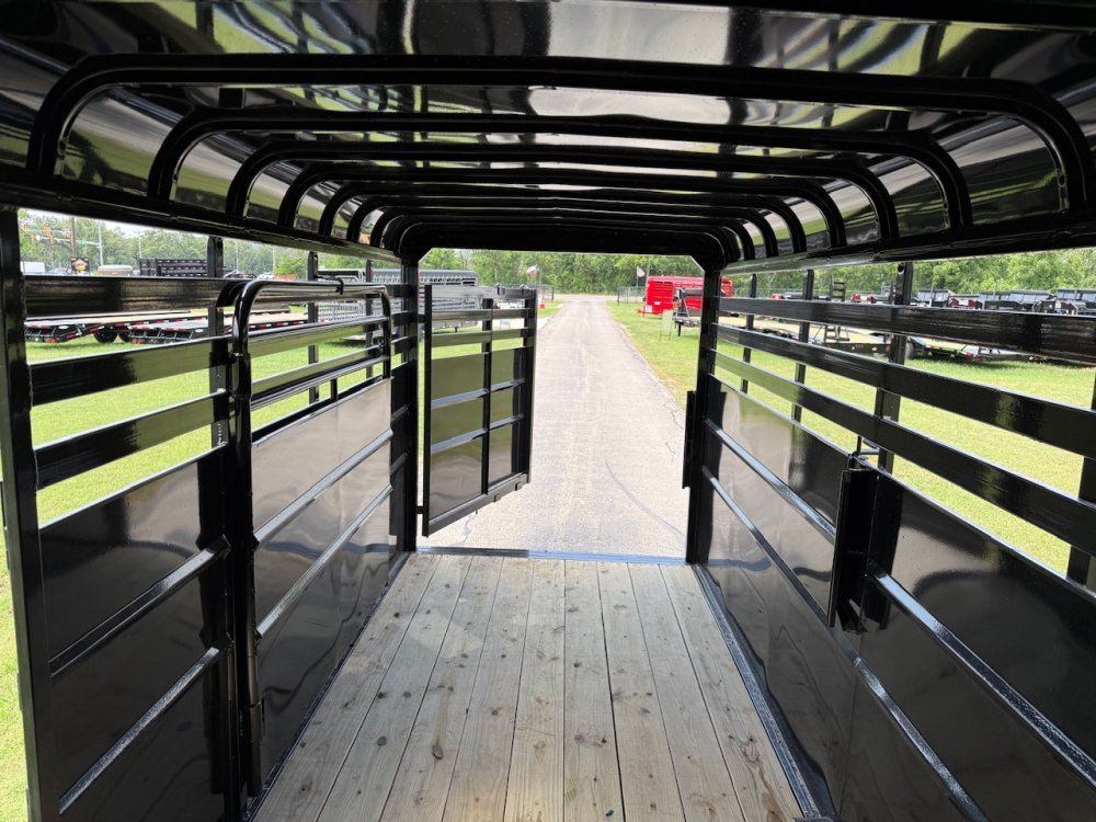 2026 DELCO 6' X 16' BUMPER PULL STOCK TRAILER BLACK 12,000 GVWR