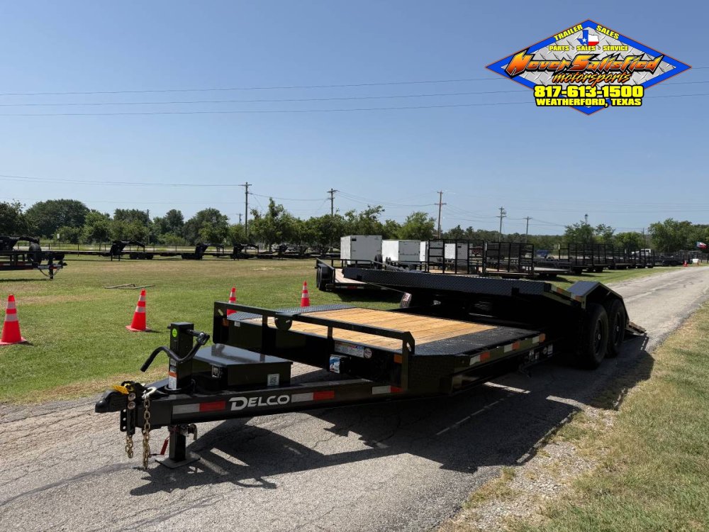 2027 DELCO 102" X 22' BUMPER PULL TILT DECK TRAILER WITH SPARE 14,000 GVWR