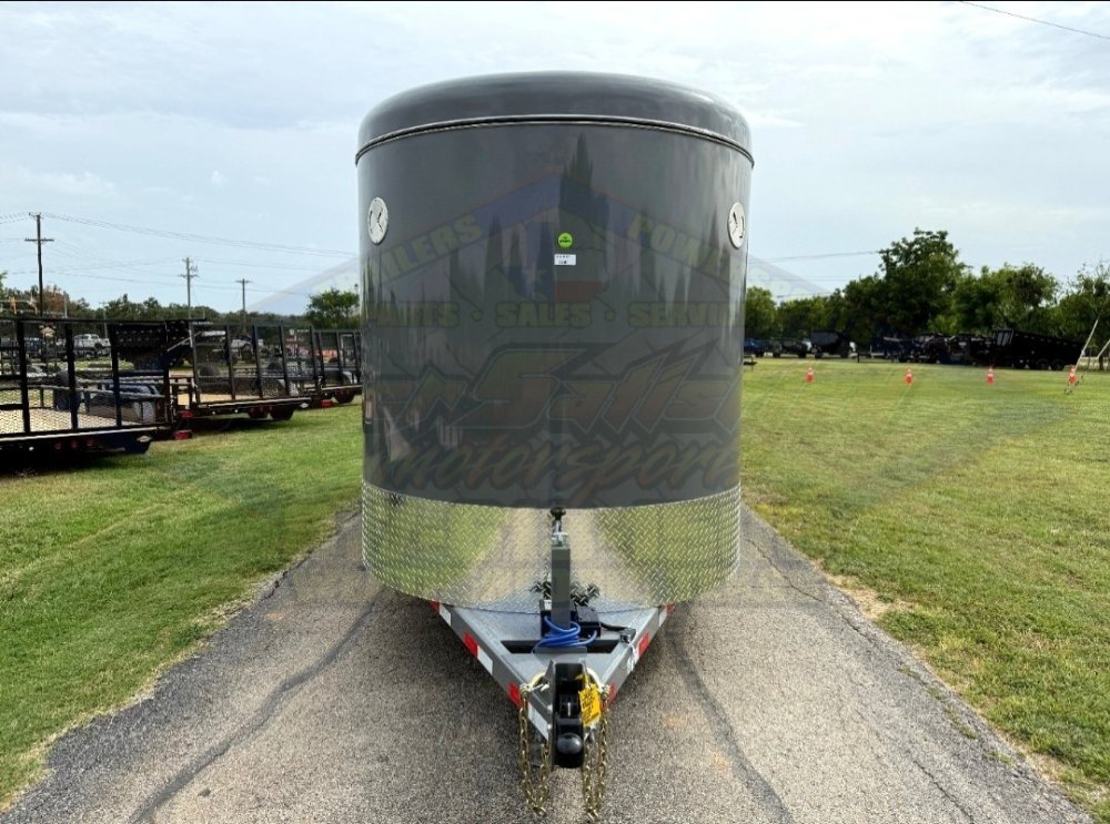 2027 DELCO 6' X 16' BUMPER PULL STOCK TRAILER FIGHTER JET GRAY 12,000 GVWR