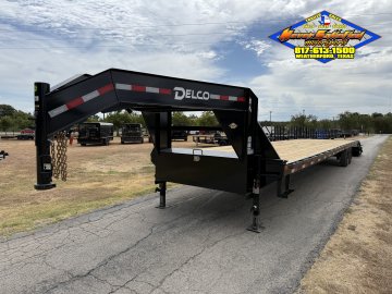 2027 DELCO 102" X 40' HOT SHOT SPECIAL FLATBED WITH MONSTER RAMPS AND SPARE 14K-GVWR
