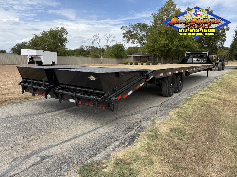 2027 DELCO 102" X 40' HOT SHOT SPECIAL FLATBED WITH MONSTER RAMPS AND SPARE 14K-GVWR