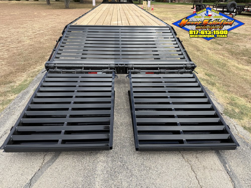 2027 DELCO 102" X 40' HOT SHOT SPECIAL FLATBED WITH MONSTER RAMPS AND SPARE 14K-GVWR