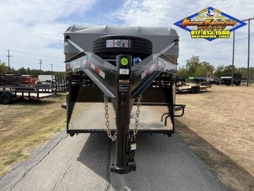 2027 DELCO 6'8" X 16' BAR TOP BUMPER PULL CATTLE TRAILER WITH SPARE 14K-GVWR