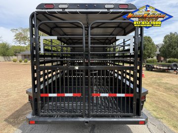 2027 DELCO 6'8" X 16' BAR TOP BUMPER PULL CATTLE TRAILER WITH SPARE 14K-GVWR