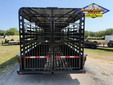 2027 DELCO 6' 8" X 24' BAR TOP GOOSENECK CATTLE STOCK TRAILER, BLACK/GRAY 14,000 GVWR