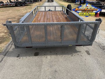 2027 DELCO 83" X 16' TANDEM AXLE UTILITY TRAILER WITH BI-FOLD SPRING ASSISTED RAMP GATE AND SPARE 7K