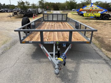 2027 DELCO 83" X 16' TANDEM AXLE UTILITY TRAILER WITH BI-FOLD SPRING ASSISTED RAMP GATE AND SPARE 7K