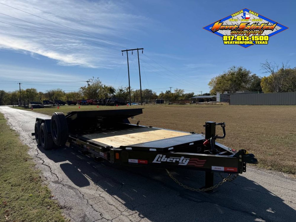 2026 LIBERTY TRAILERS 83" X 22' TILT DECK TRAILER WITH SPARE 17,500 GVWR