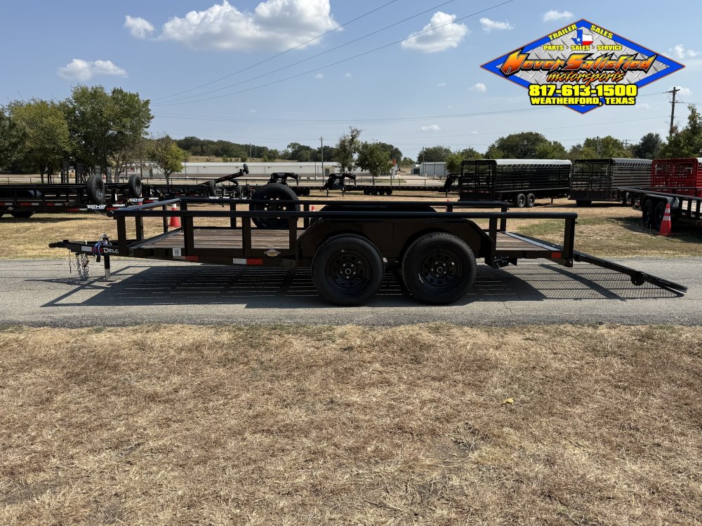 2026 DELCO 83" X 14' TANDEM AXLE UTILITY TRAILER WITH BI-FOLD SPRING ASSISTED RAMP GATE AND SPARE 7K