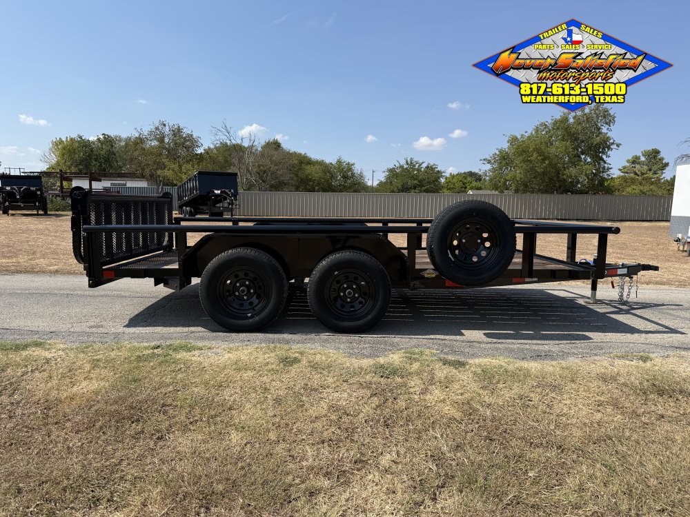 2026 DELCO 83" X 14' TANDEM AXLE UTILITY TRAILER WITH BI-FOLD SPRING ASSISTED RAMP GATE AND SPARE 7K