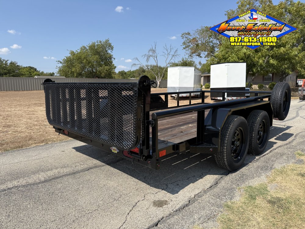 2026 DELCO 83" X 14' TANDEM AXLE UTILITY TRAILER WITH BI-FOLD SPRING ASSISTED RAMP GATE AND SPARE 7K