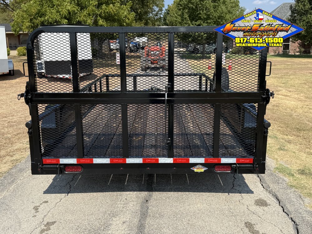 2026 DELCO 83" X 14' TANDEM AXLE UTILITY TRAILER WITH BI-FOLD SPRING ASSISTED RAMP GATE AND SPARE 7K
