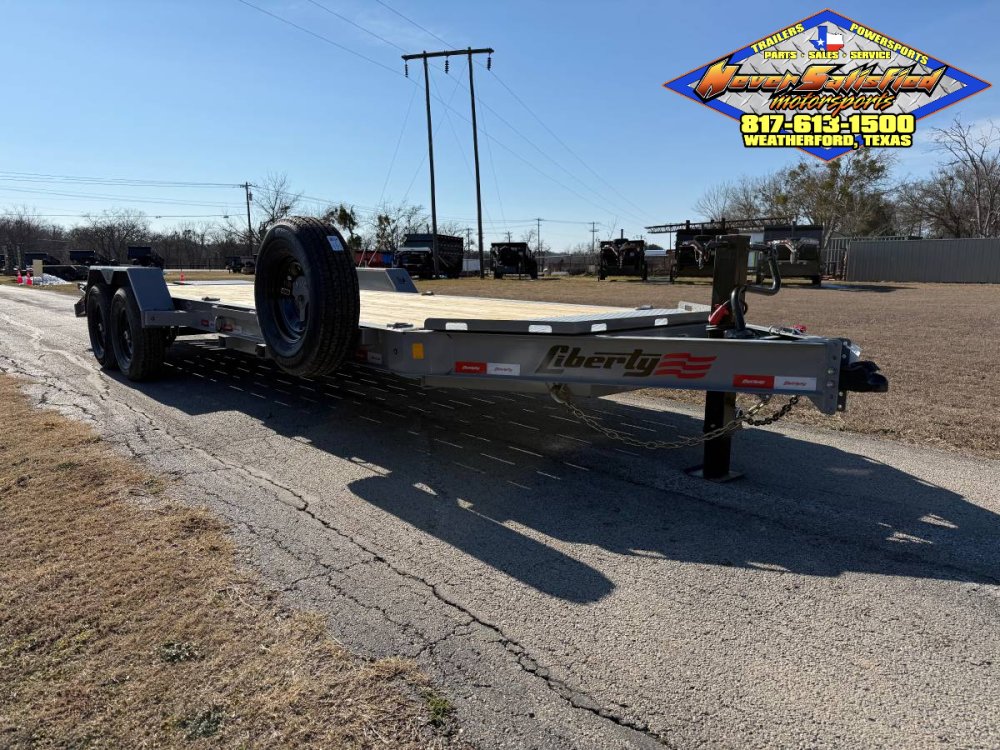 2026 LIBERTY 83 X 20' EQUIPMENT HAULER WITH MONSTER CAR HAULER RAMPS AND SPARE 15,400# GVWR