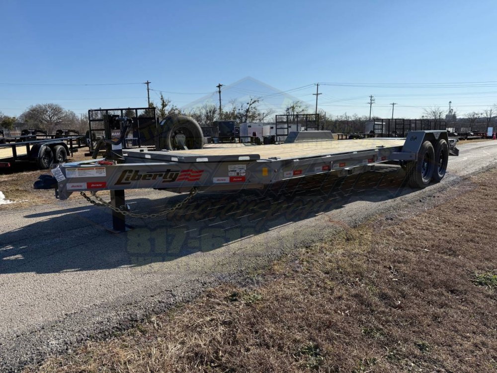 2026 LIBERTY 83 X 20' EQUIPMENT HAULER WITH MONSTER CAR HAULER RAMPS AND SPARE 15,400# GVWR